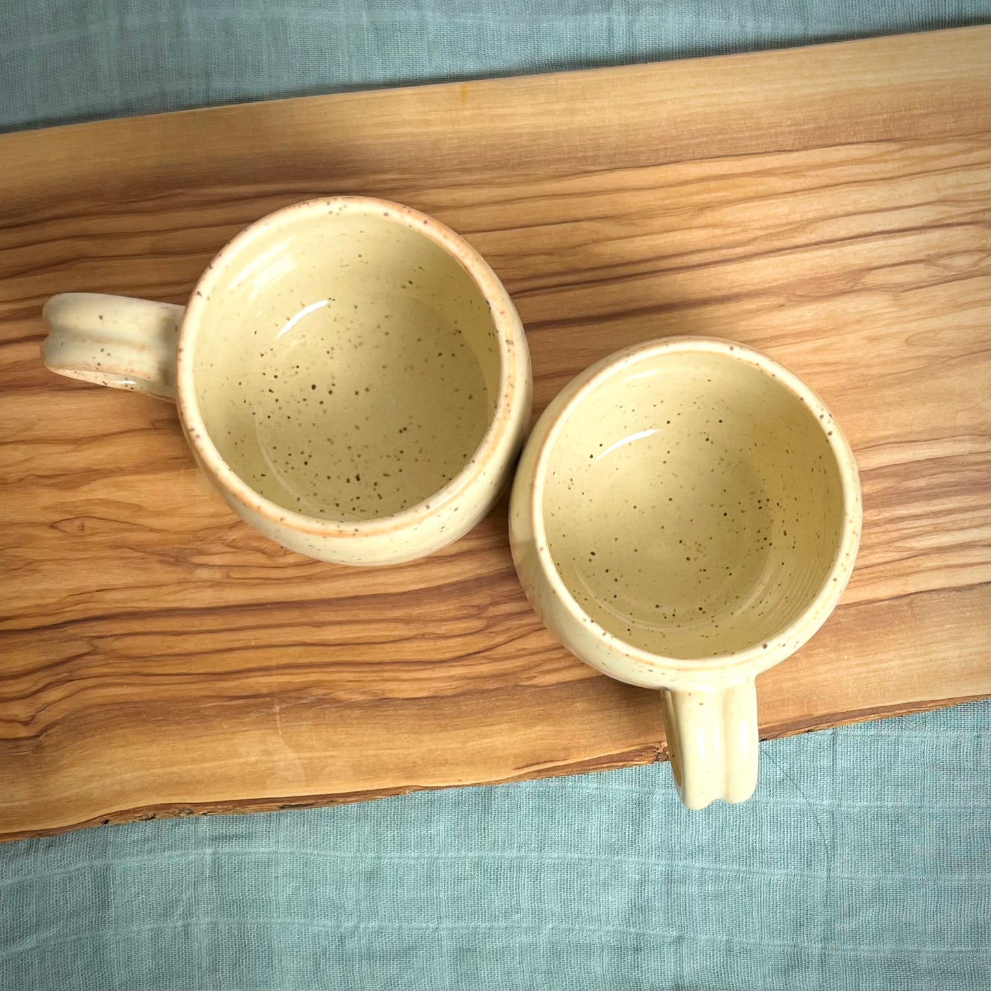 creamy specks mug with saucer