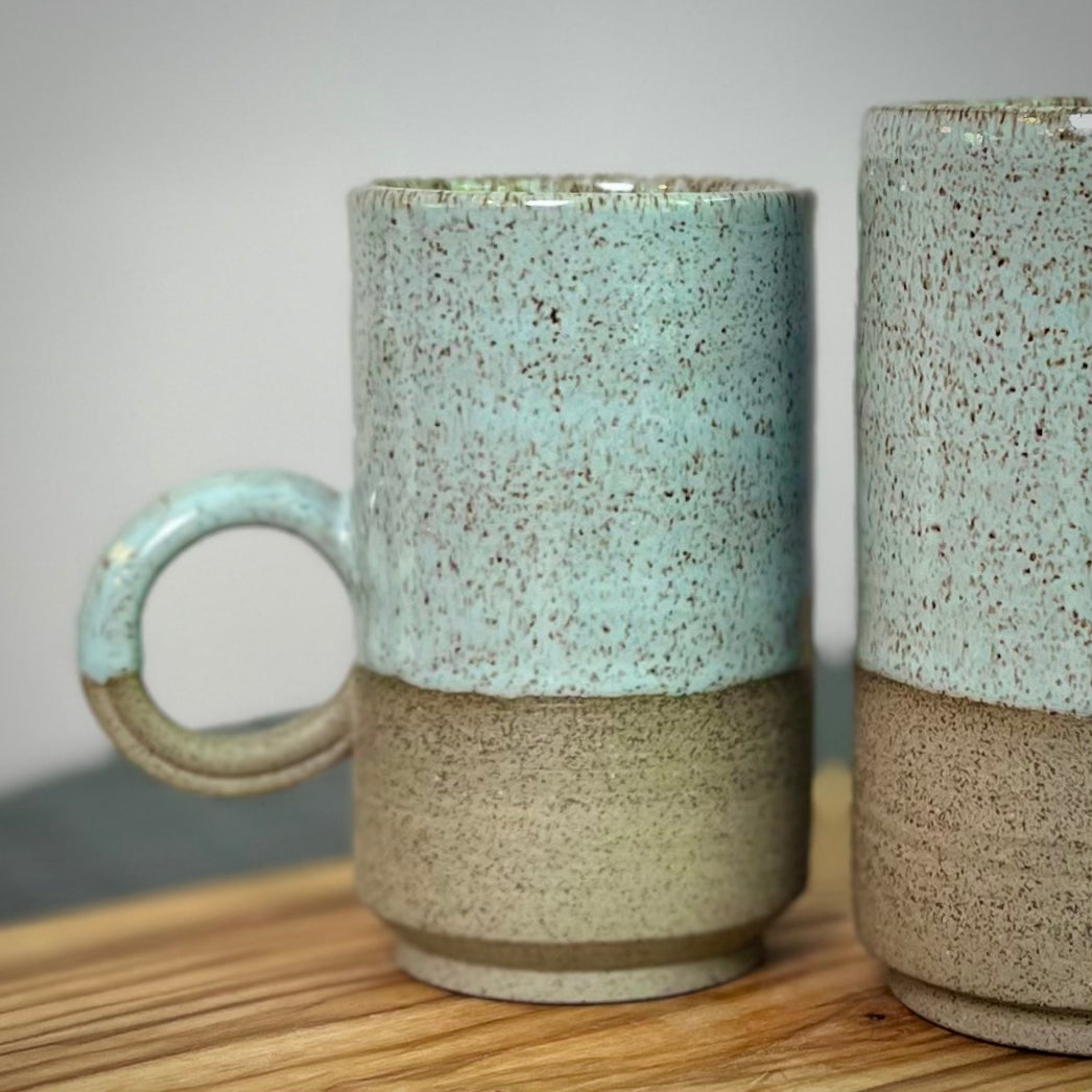 city blue mug