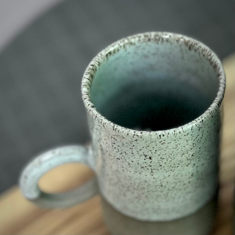city blue mug