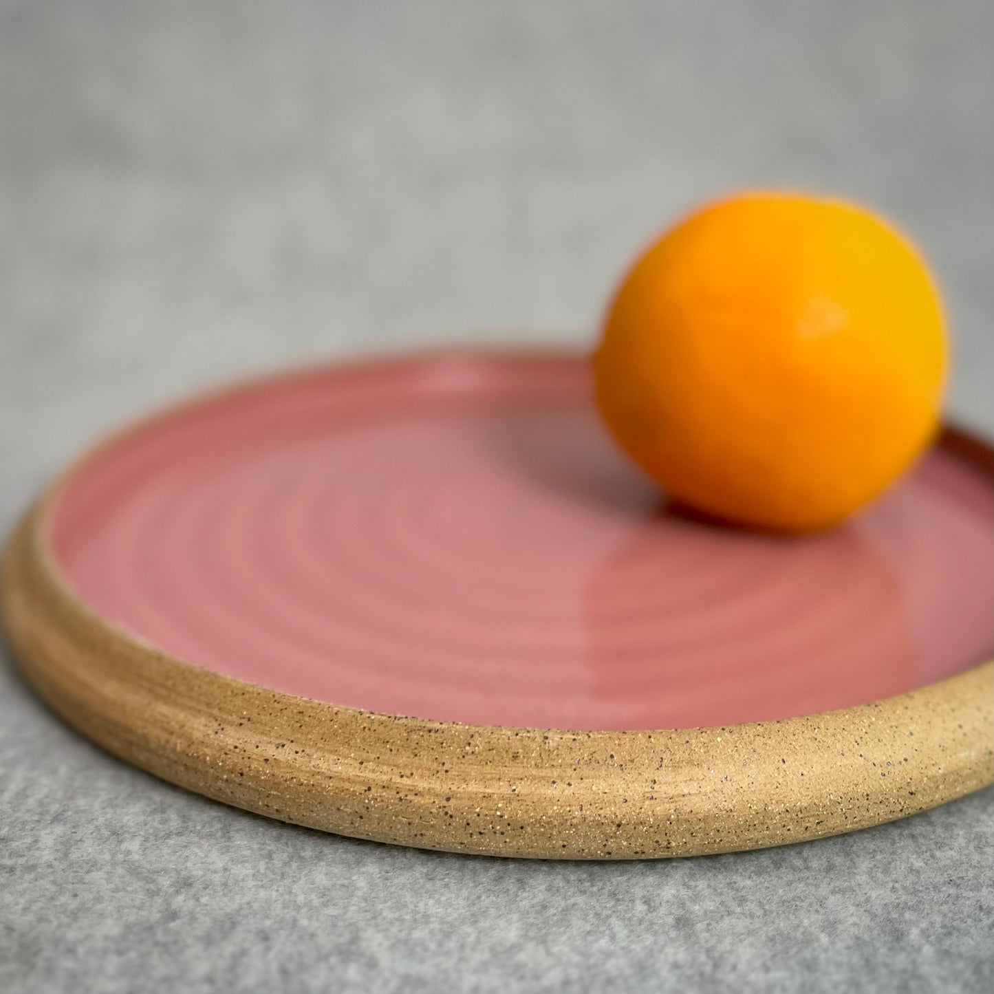 buff pink platter