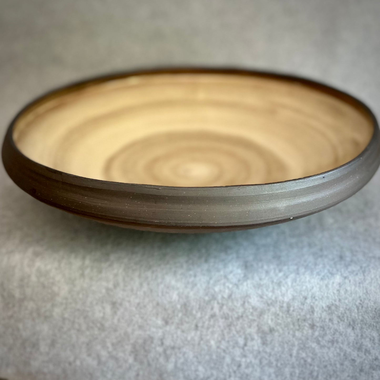 black shino extra large serving bowl