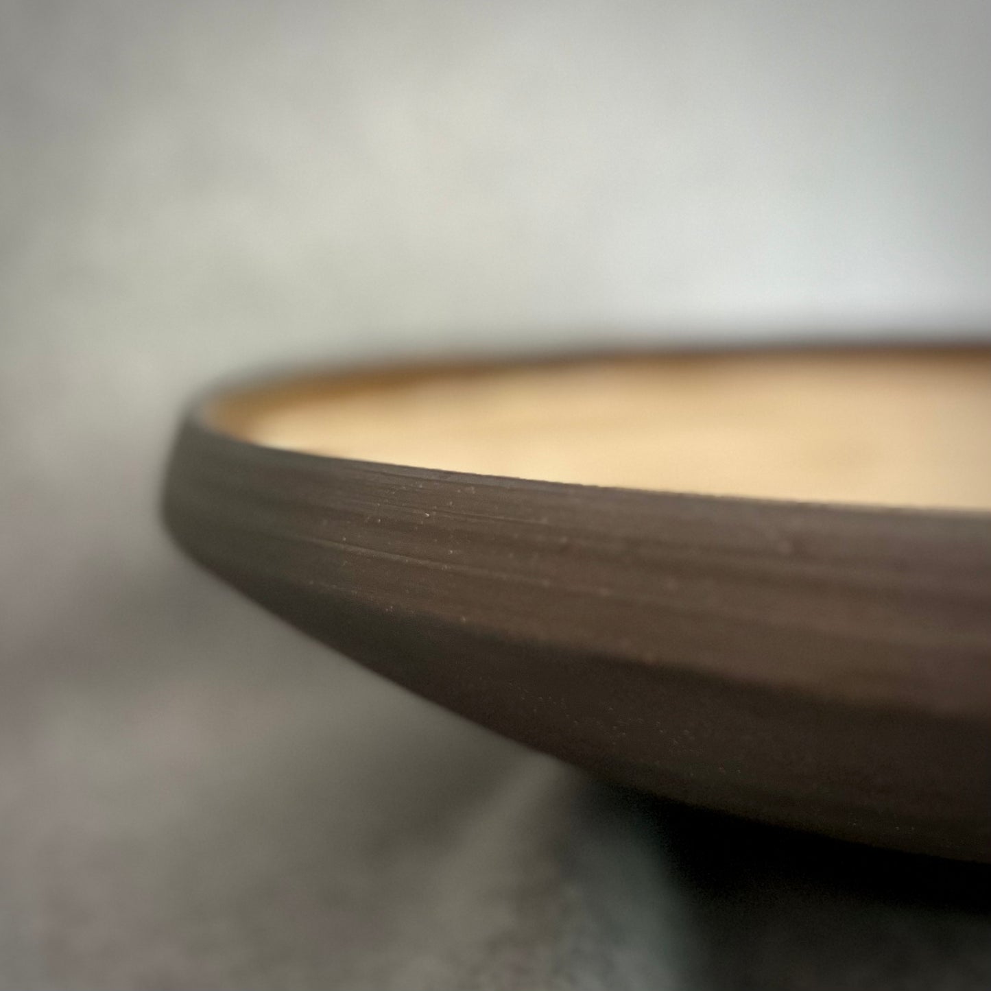 black shino extra large serving bowl