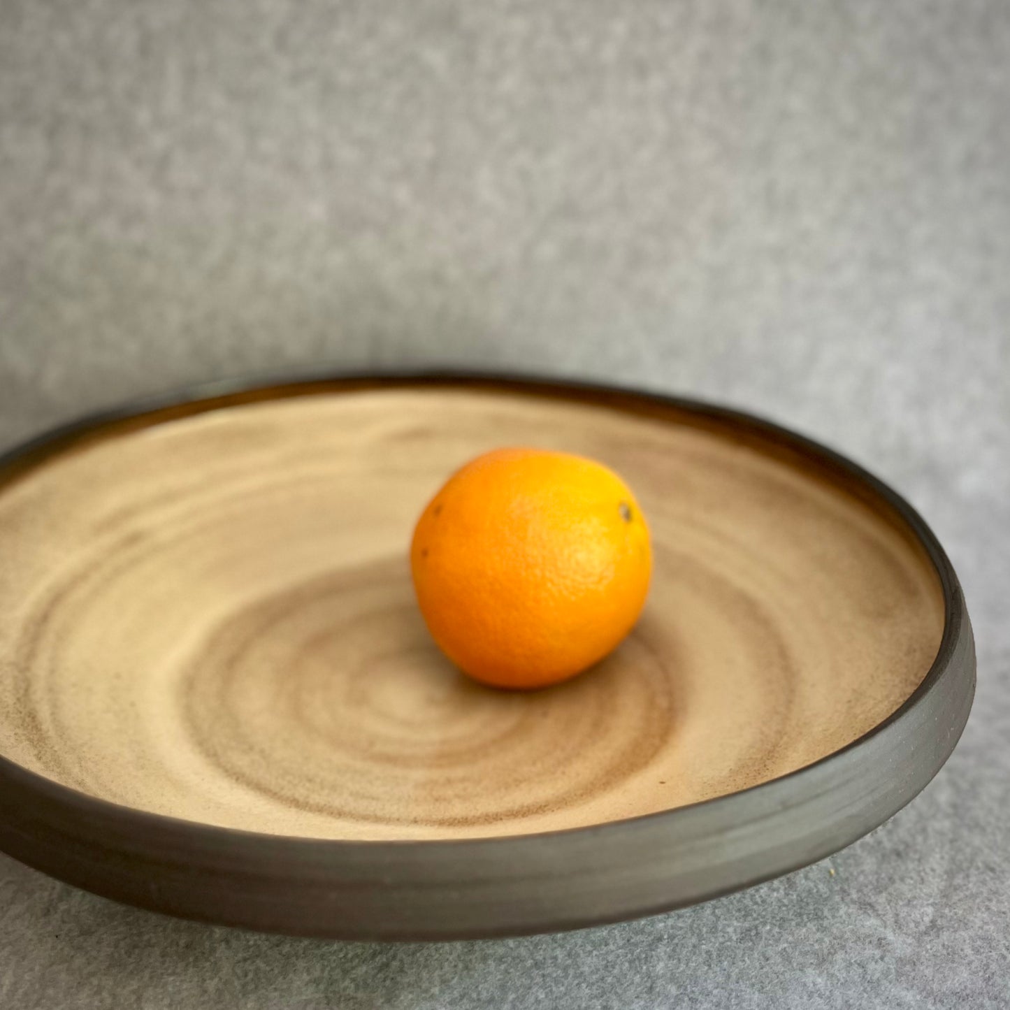 black shino extra large serving bowl