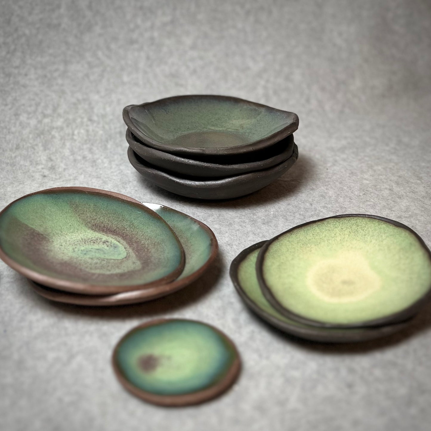deep green salad/dessert plate