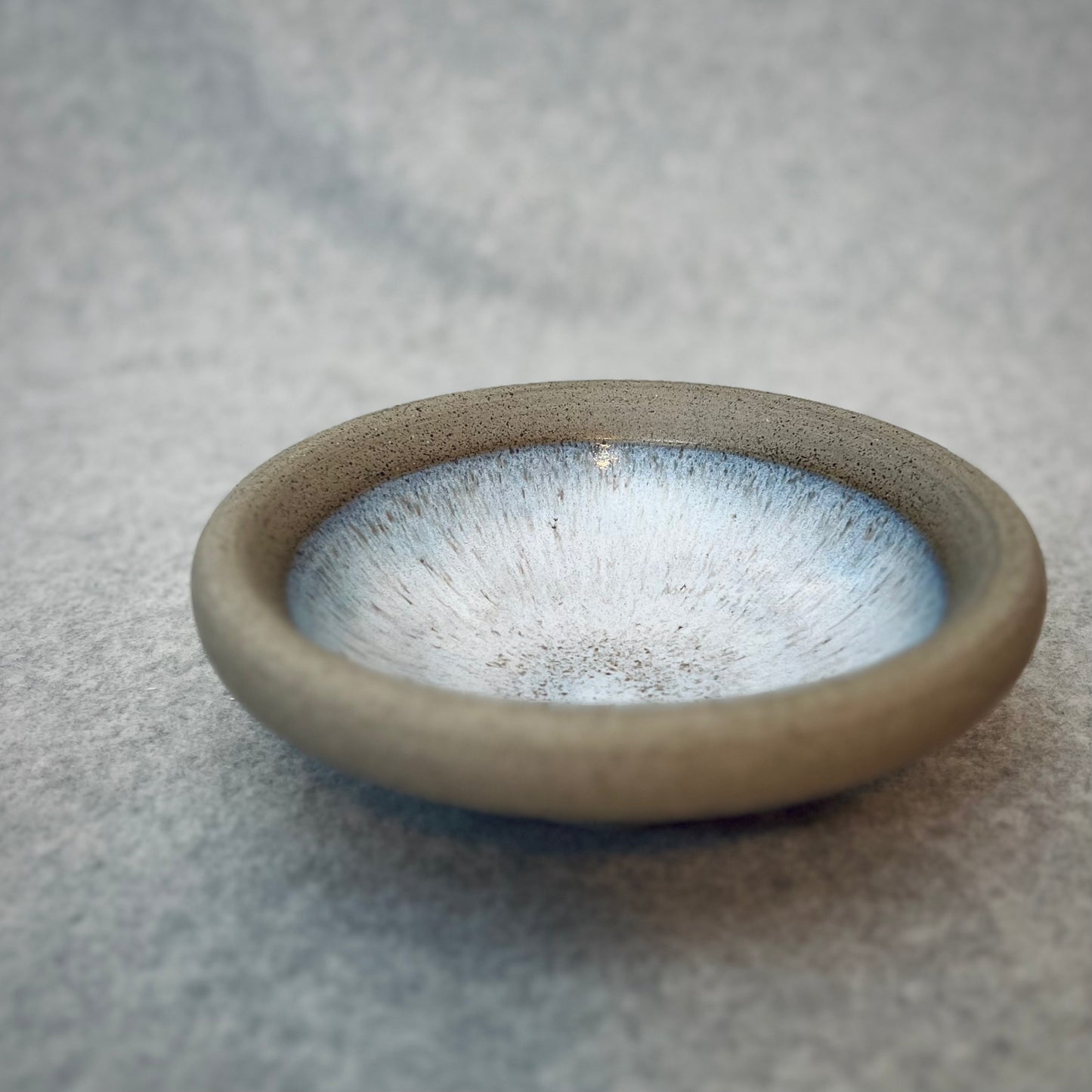 city light blue round rim bowl