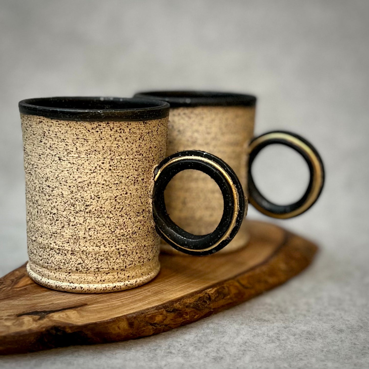 ranch cortado mugs with 22k gold accent on handle