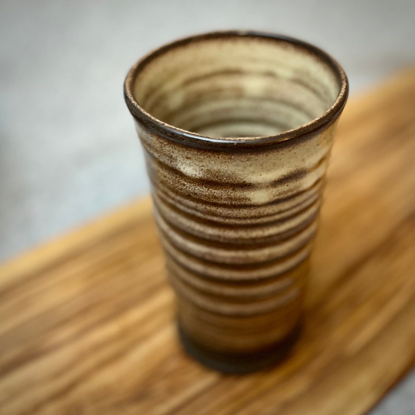 black shino beer tumbler