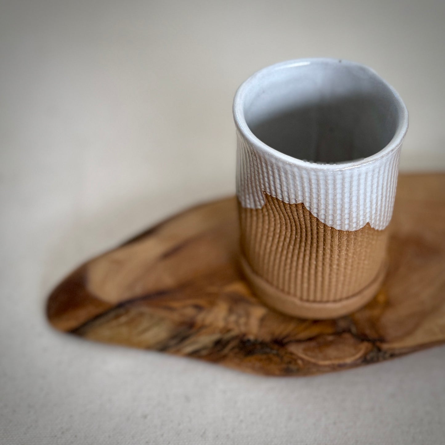 Espresso cup with thumb hold