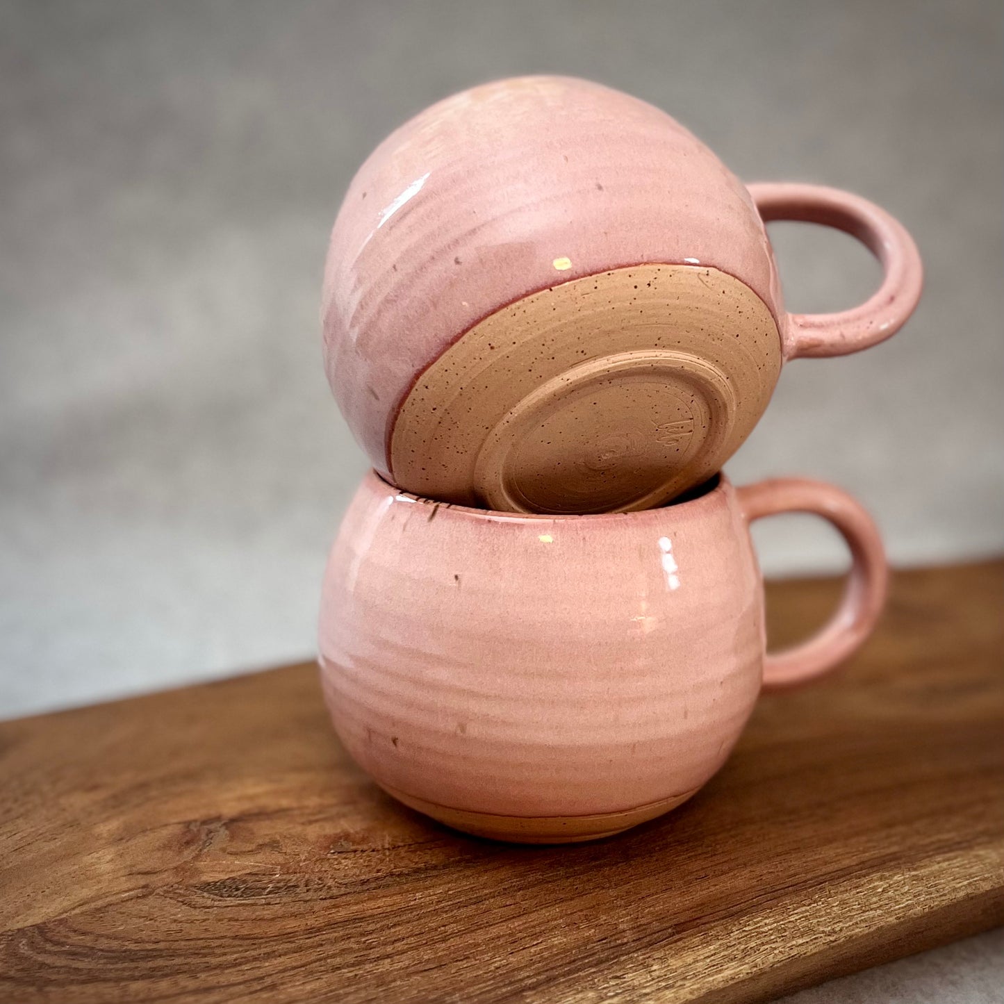 creamy pink chubby mug