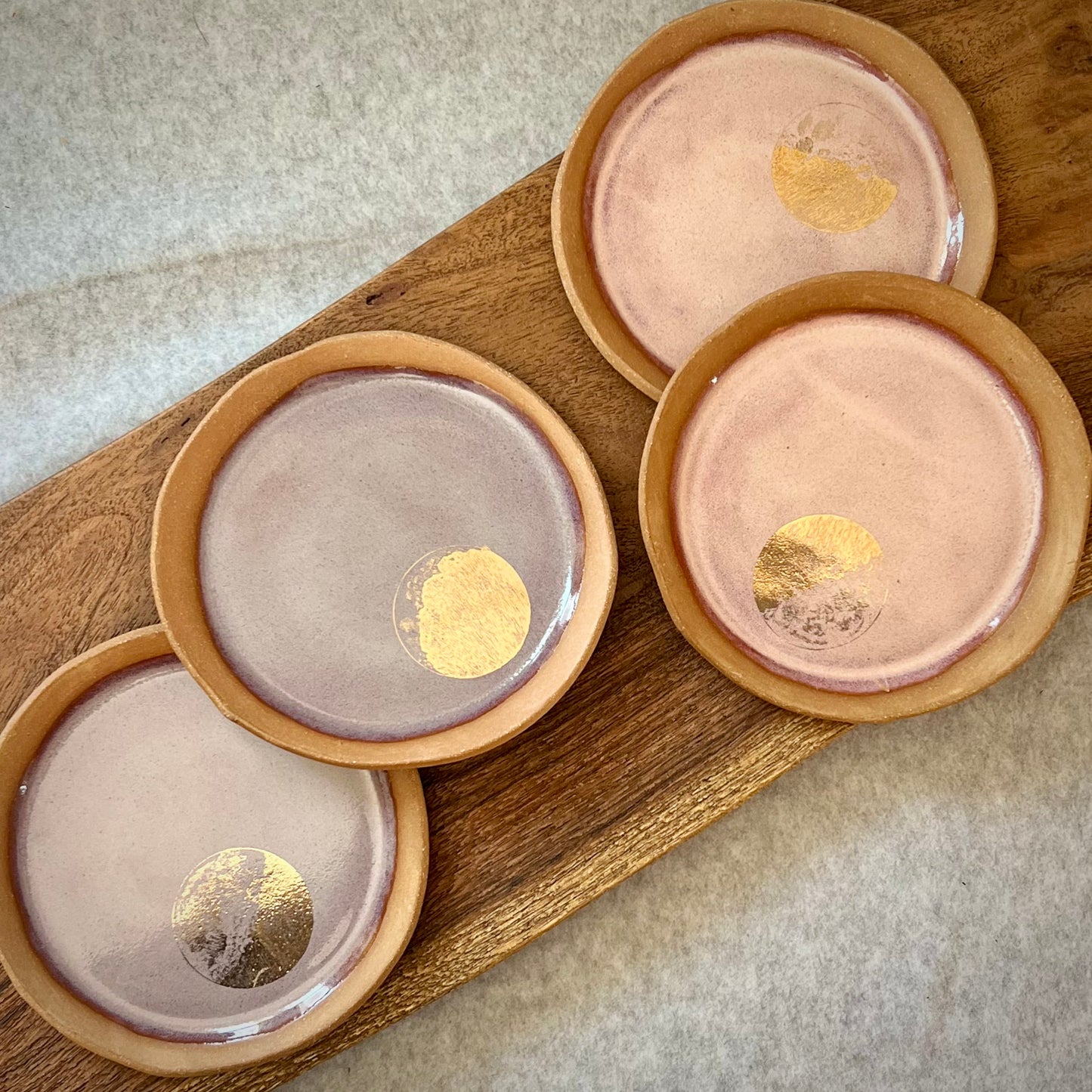 22k gold moon dishes